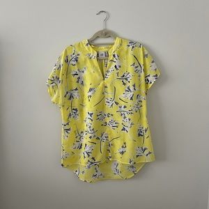 CAbi #5213 Stevie Watercolor Yellow Sunny Day Top